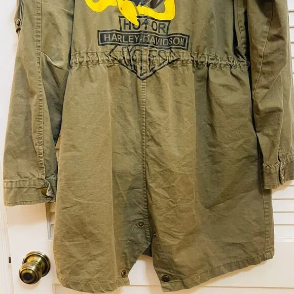 Harley-Davidson Women’s Military Field Jacket Skull Graphic - Picture 4 of 10